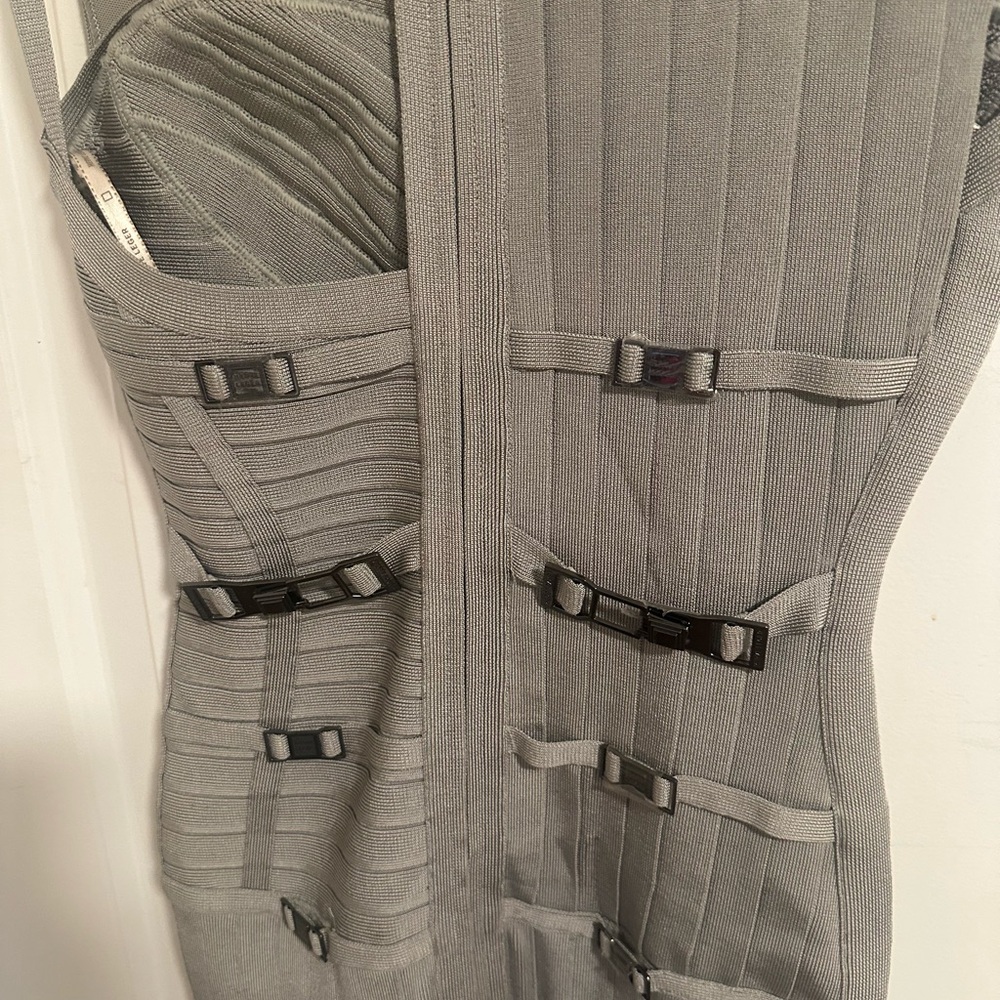 Herve Leger Gray Midi Dress